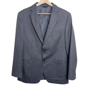 Banana  Republic Mens 38S Pin Striped Morden Fit Wool Blazer Grey Color